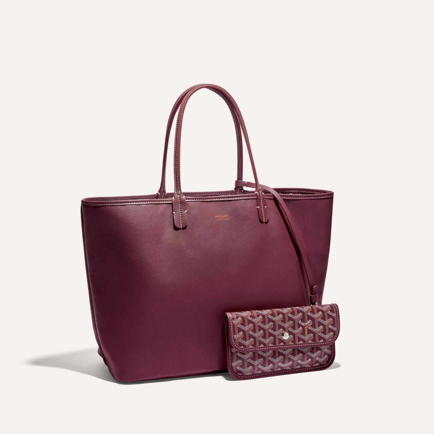 Goyard Goyardine Bordeaux Anjou PM Reversible Tote Bag Palladium Hardware - Image 1
